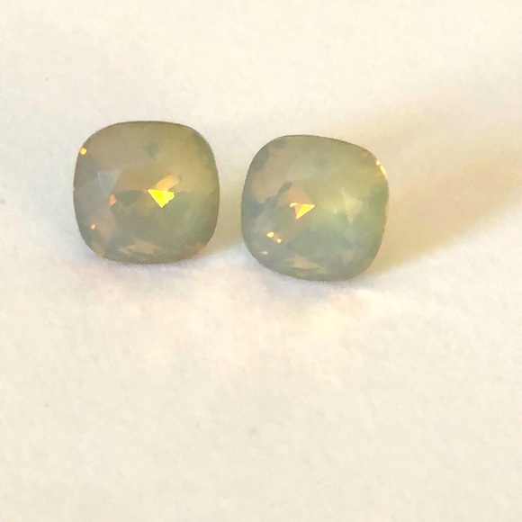 Jewelry - Gray Opal Cushion Cut Crystal Earrings